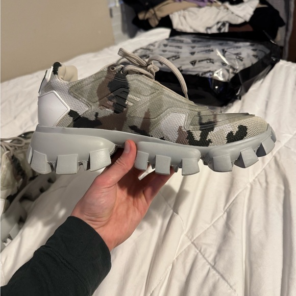 Prada Gray Camouflage Men's Sneakers - Picture 9 of 11